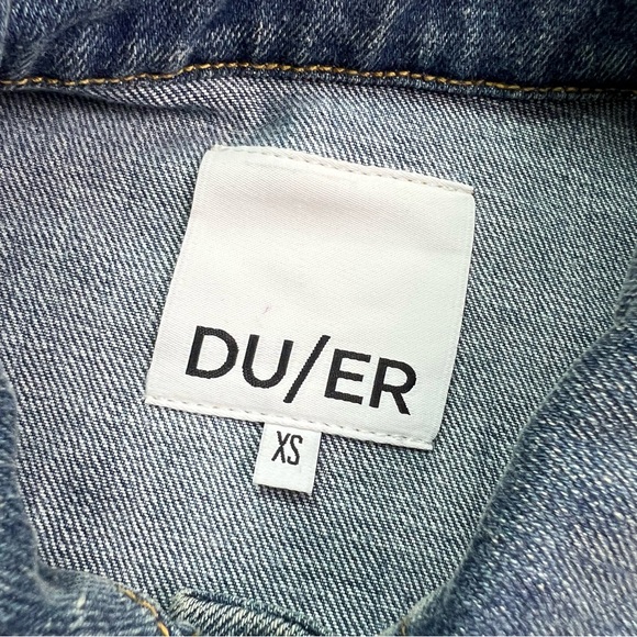 DU/ER Womens Size XS Denim Jean Trucker Jacket - Picture 12 of 12